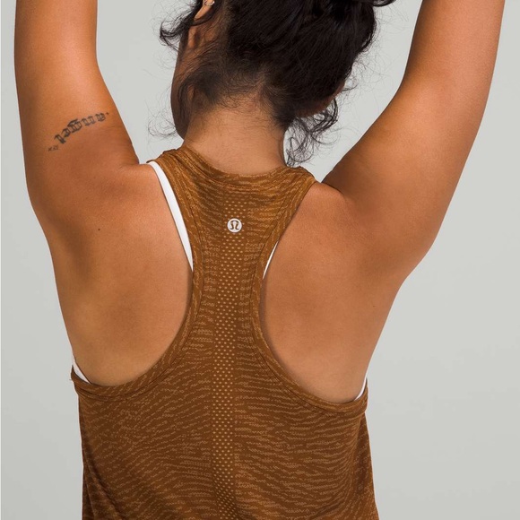 SOLD- Lululemon Size 10 Swiftly Top Tech Racerback 2.0 Race Length Copper Brown - Picture 2 of 10